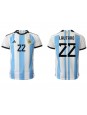 Argentiina Lautaro Martinez #22 Kotipaita MM-kisat 2022 Lyhythihainen